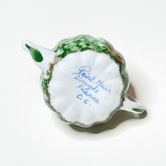 Limoges Box Mini Teapot Hand Painted Porcelain Trinket - Picture 3 of 4